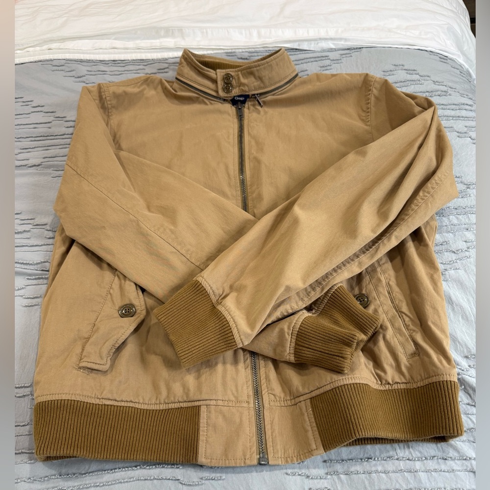 GAP 2009 EUC Light Brown Bomber Jacket for Men - Picture 11 of 13